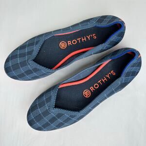 Rothy's The Flat Indigo Gingham Shoes